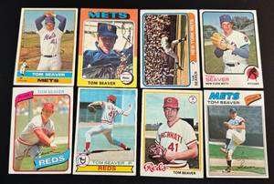 lot 81 image: Tom Seaver 8 Card Lot - 1973-1980 Vintage Baseball Cards