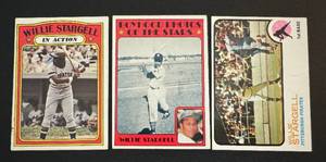 lot 86 image: Willie Stargell 3 Card Lot - (2) 1972 and 1973 Vintage Baseball Cards