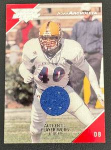lot 26B image: Adam Archuleta RC Relic 999 2001 Topps Debut #148, numbered 503999, Rookie Football Card