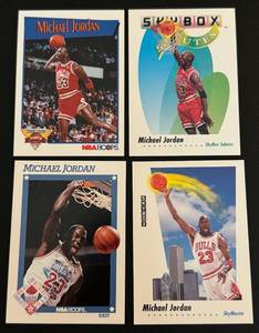 lot 45B image: Michael Jordan 4 Card Basketball Lot