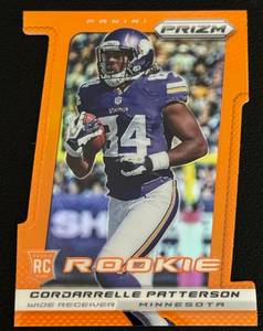 lot 90 image: Cordarelle Patterson RC 50 Die Cut - 2013 Orange Prizm #216 Minnesota Vikings Rookie Football Card