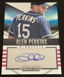 lot 93 image: Glen Perkins Auto 2014 Prizm #7 Minnesota Twins Signed Baseball Card