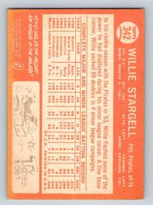 lot 11A image: Willie Stargell 1964 Topps #324 Vintage Baseball Card