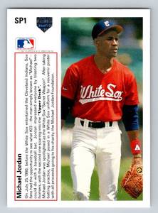 lot 15A image: Michael Jordan Baseball RC 1991 Upper Deck SP1 Rookie Baseball Card