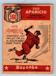 lot 20A image: 1959 Topps Luis Aparicio #560 Sporting News All-Star Rare High Number Vintage Baseball Card