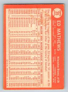 lot 31A image: Ed Mathews 1964 Topps #35 Vintage Baseball Card