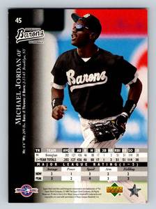 lot 66A image: Michael Jordan Baseball RC 1994 Upper Deck #45 Rookie Baseball Cad