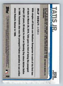 lot 88A image: Fernando Tatis Jr. 2019 Topps #US56 Rookie Baseball Card
