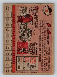 lot 13D image: Don Drysdale 1958 Topps #25 Vintage Baseball Card