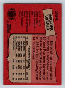 lot 50D image: Herschel Walker RC 1987 Topps #264 Rookie Football Card