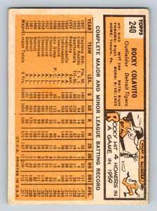lot 57D image: Rocky Colavito 1963 Topps #240 Vintage Baseball Card