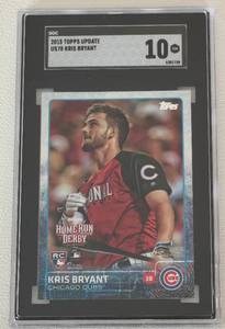 lot 30A image: Kris Bryant RC SGC 10 Gem Mint 2015 Topps Update #US78 Rookie Baseball Card