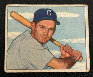 lot 46A image: 1950 Bowman Floyd Baker #146 Vintage Baseball Card