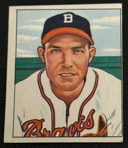lot 82A image: 1950 Bowman Harold Pete Reiser #193 Vintage Baseball Card