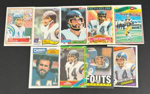 lot 25D image: Dan Fouts Lot of 9 Football Cards 1977-1987