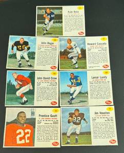 lot 30D image: 1962 Post Football Lot of 7 Vintage Cards