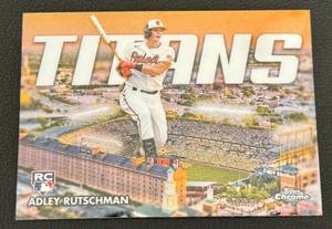 lot 34D image: Adley Rutschman RC 2023 Topps Chrome Titans #CT-10 Rookie Baseball Card