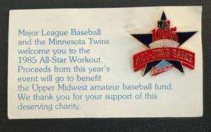 lot 85D image: 1985 All-Star Game Pin - Minnesota Twins Baseball