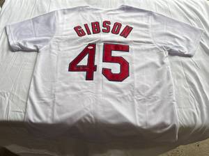 lot 2A image: Bob Gibson Signed Jersey with JSA COA Size XL - St. Louis Cardinals Baseball