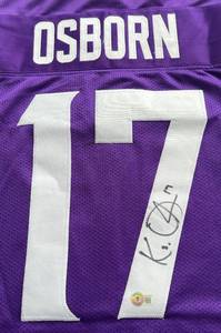 lot 8E image: KJ Osborn Signed Minnesota Vikings Jersey with Beckett COA Size XL