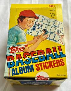 lot 36D image: 1981 Topps Baseball Sticker Pack Box - Factory Sealed Baseball Cards