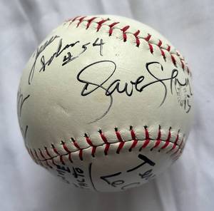 lot 54B image: Signed Softball by Minnesota Vikings, North Stars and More - Including Mike Modano