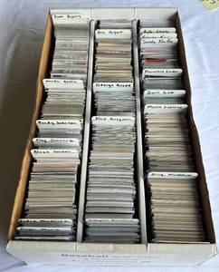 lot 5D image: HUGE 3-Row Box of Thousands of Baseball Star Cards - A-Rod, Maddux, Johnson, Bryant, Jimenez, Bregman and many more