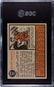 lot 2C image: Mickey Mantle SGC 4.5 1962 Topps #471 Sporting News All-Star Vintage Baseball Card - SHARP