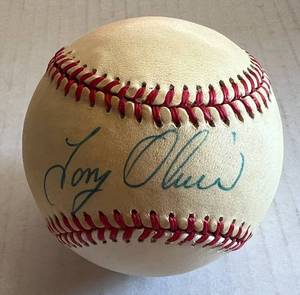 lot 15E image: Tony Oliva Signed Baseball with JSA COA on Rawlings OALB Brown Ball - Minnesota Twins