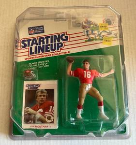 lot 17E image: Joe Montana 1988 Starting Lineup Figure in Case - Excellent Condition - San Farncisco 49ers Football