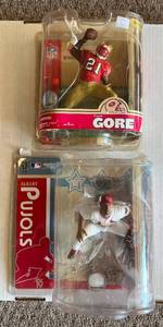 lot 63E image: Albert Pujols and Frank Gore McFarlane Figures - Baseball Football