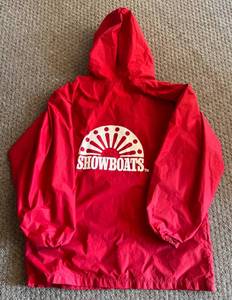 lot 79E image: 1984 USFL Memphis Showboats Jacked Raincoat - Vintage Retro Football - Size XL by Howe Athletic Apparel