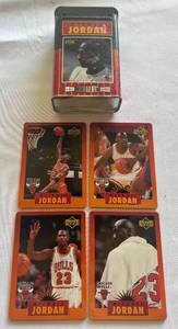 lot 20E image: Michael Jordan1996 Upper Deck 4 Metal Card Basketball Set
