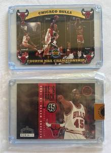 lot 22E image: (2) Michael Jordan Limited Edition 10,000 Cards 1995 and 1996 Upper Deck Basketball
