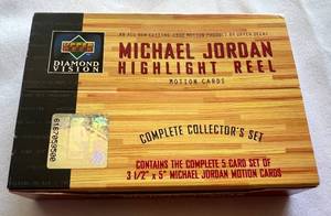 lot 36E image: Michael Jordan 1997 Upper Deck Diamon Vision 5 Card Highlight Reel Basketball Set