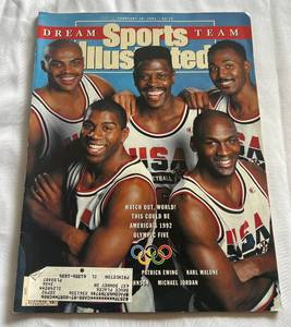 lot 76E image: Michael Jordan USA Dream Team Basketball Sports Illustrated Magazine - February 18, 1991