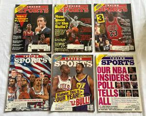 lot 80E image: (6) Michael Jordan Inside Sports Basketball Magazines 1992 and 1993