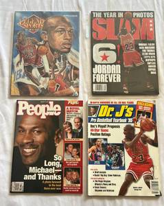 lot 90E image: (4) Michael Jordan Various Basketball Magazines