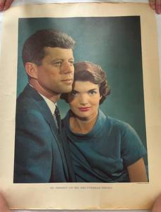 lot 87E image: President John F. Kennedy and 1st Lady Photo Print