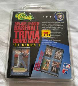 lot 99E image: 1991 Classic Major Leagye Baseball Trivia Board Game - Cards