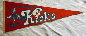 lot 103E image: Vintage Minnesota Kicks NASL Soccer Pennant