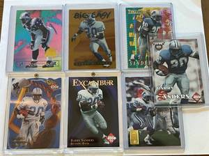 lot 56C image: (7) Card Barry Sanders Rare Insert Lot w Numbered Cards