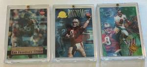 lot 57C image: (3) Card Steve Young Insert Lot w Numbered Cards
