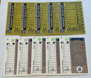 lot 58C image: (10) Sammy Sosa RC Lot - 5 1990 Topps #692 and 5 1990 Upper Deck #17 Rookie Baseball Cards