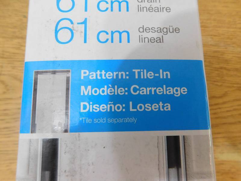 lot 49 image: Designline 24 in. Stainless Steel Linear Shower Drain with Tile-In Pattern Drain Cover
