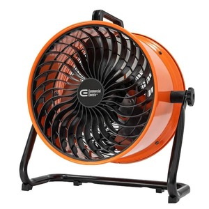 lot 38 image: Commercial Electric 16 in. 3-Speed Drum Floor Fan in Orange High Velocity Turbo
