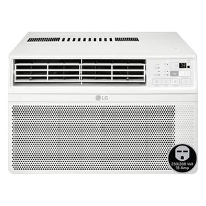 lot 82 image: New - LG 18,000 BTU 230208V Window Air Conditioner Cools 1000 sq. ft. with and Remote in White