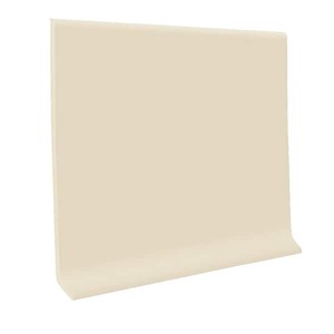 lot 128 image: (16) ROPPE Color Almond 0.080 in. T x 4 in. W x 4 ft. L Dryback Vinyl Covebase