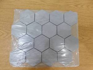 lot 88 image: (3) MSI Cementino Hex 11.25 in. x 13.25 in. Matte Mesh Mounted Mosaic Porcelain Floor and Wall Tile (21 sq. ft.)