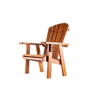 lot 78 image: (2)Capers Brown Stained Solid Pine Wood Adirondack Chair